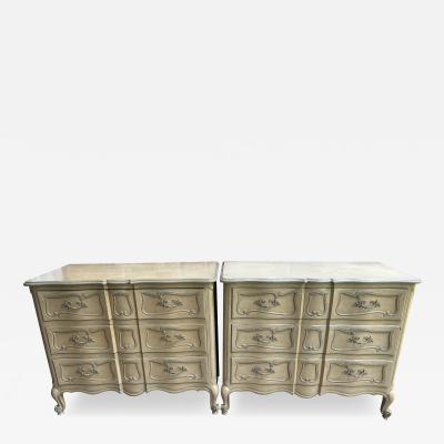  Baker Furniture Company Vintage Pair Baker French Country Louis XV Style Bachelor Chests