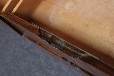  Baker Furniture Company Vintage Ten Drawer Walnut and Brass Chest Dresser by Baker