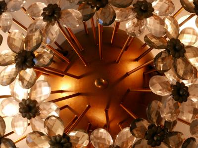  Banci Firenze Amazing Mid Century Ceiling Floral Lamp or Flush Mount by Banci Firenze 1970s