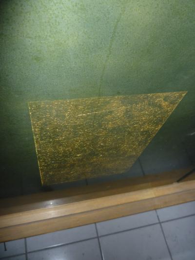  Baptistin Spade Baptistin Spade Superb High Legged Green Lacquered 3 Door Cabinet