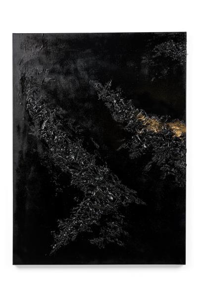  Barbara Kiskovski Barbara Kiskovski Diptych of Contemporary American Abstract Mixed Media Black an