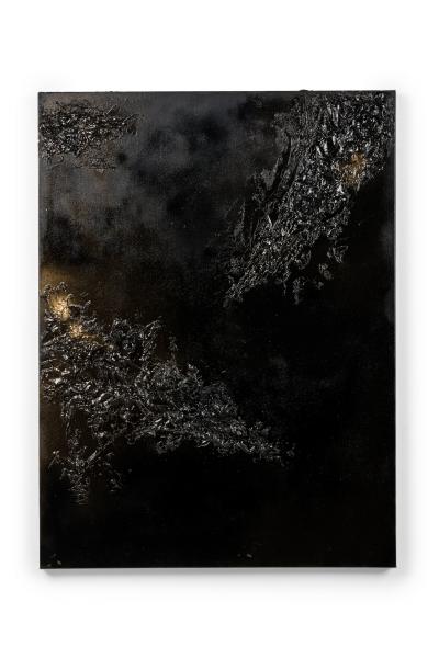  Barbara Kiskovski Barbara Kiskovski Diptych of Contemporary American Abstract Mixed Media Black an