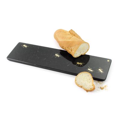  Barberini Gunnell Centerpiece Plate Platters Serveware Black Marquina Marble Brass Inlay Italy