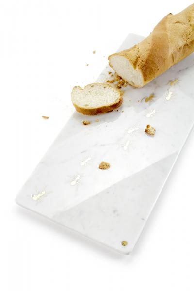  Barberini Gunnell Centerpiece Plate Platters Tableware White Carrara Marble Brass Inlay Italy