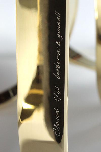  Barberini Gunnell Coffee table or center table in black Marquinia marble and polished brass Italy