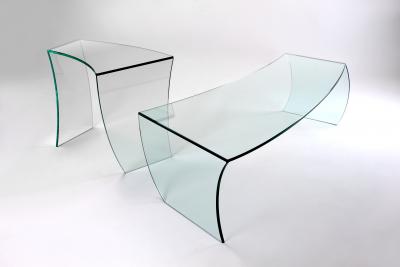  Barberini Gunnell Coffee table or center table in clear glass made in Italy