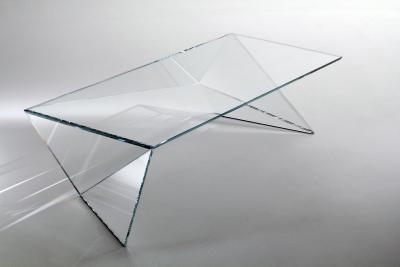  Barberini Gunnell Coffee table or cocktail tsble in clear crystal glass made in Italy