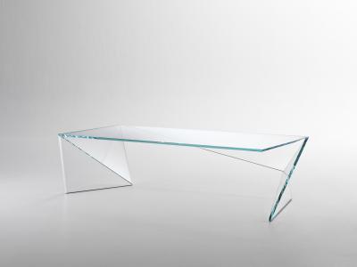  Barberini Gunnell Coffee table or cocktail tsble in clear crystal glass made in Italy