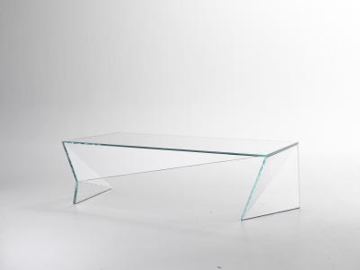  Barberini Gunnell Coffee table or cocktail tsble in clear crystal glass made in Italy