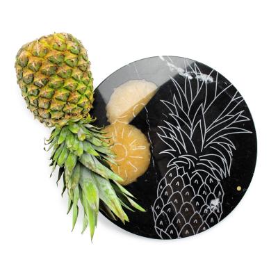  Barberini Gunnell Platters Serveware Centerpiece Black Marquina Marble and Honey Onyx Handmade