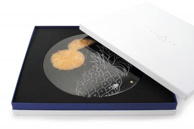  Barberini Gunnell Platters Serveware Centerpiece Black Marquina Marble and Honey Onyx Handmade