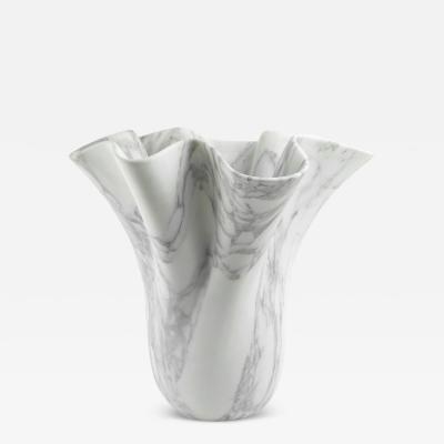  Barberini Gunnell Sculptural vase PV05 in Arabescato Marble by Barberini Gunnell