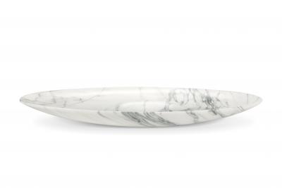  Barberini Gunnell Statuary Marble Long Bowl Vessel Centerpiece Decoration Hand Carved Sculpture