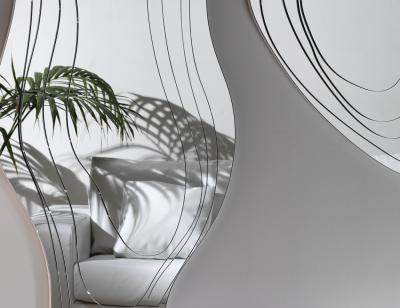  Barberini Gunnell Wall mirror decorative frameless made in Italy