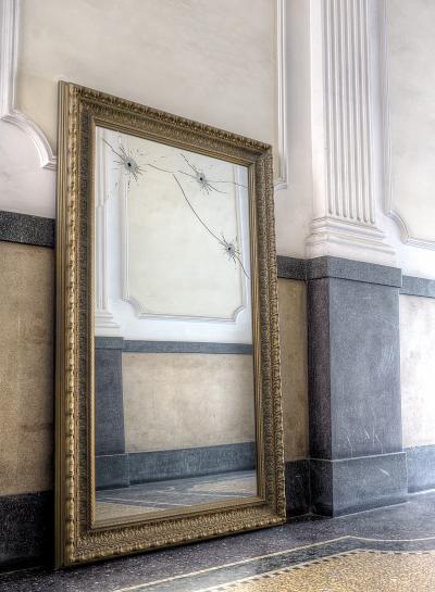  Barberini Gunnell Wall mirror gold leaf rectangular classic frame made in Italy