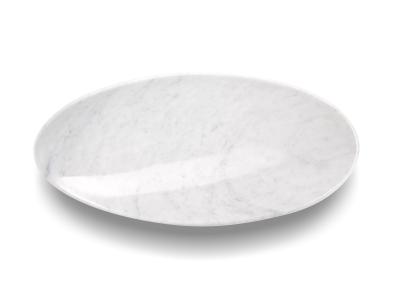  Barberini Gunnell White Carrara Marble Bowl Vase Vessel Centerpiece Hand Carved Design