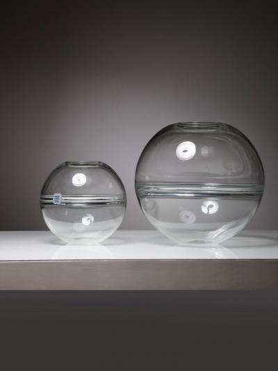  Barbini Set of Two Incalmo Vases by Barbini