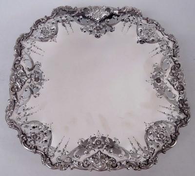  Barbour Silver Company Fancy Antique American Victorian Classical Sterling Silver Cake Plate