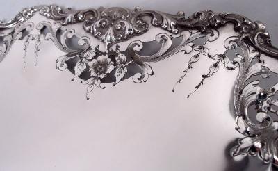  Barbour Silver Company Fancy Antique American Victorian Classical Sterling Silver Cake Plate