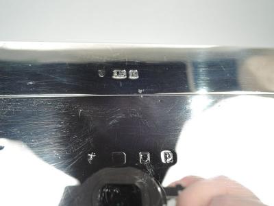  Barnard Sons Large Antique English Art Deco Sterling Silver Cigar Box 1930