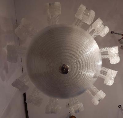 Barovier Toso 1950 1970 Chandelier Barovier y Toso Model Jet of Water to Murano