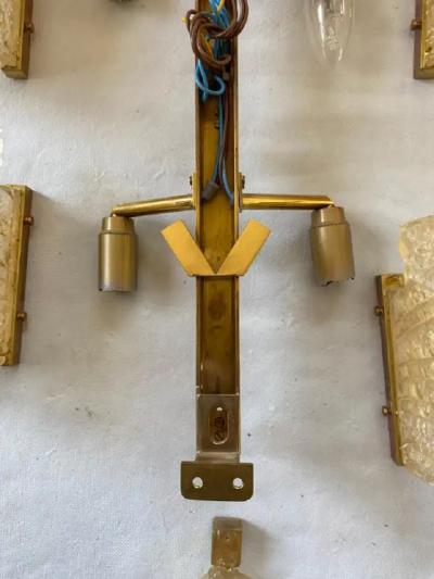  Barovier Toso 1970 80 Pair of Murano Glass Or Crystal Sconces Barovier Toso Butterfly Shape