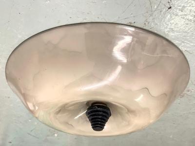  Barovier Toso 2 Large Italian Mid Century Modern Venetian Glass Flush Mounts Pendants