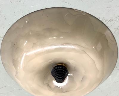  Barovier Toso 2 Large Italian Mid Century Modern Venetian Glass Flush Mounts Pendants