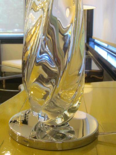  Barovier Toso 2 Pairs of Italian Mid Century Style Clear Murano Venetian Glass Table Lamps