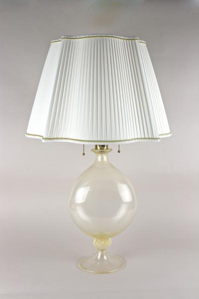  Barovier Toso 20th Century Barovier Tosso Murano Glass Table Lamp 24K Gold Flakes IT 1960