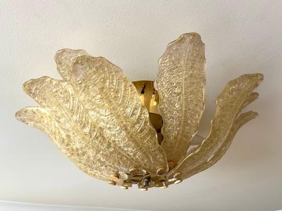  Barovier Toso 21st Century Murano Flush Mount Ceiling Light by BAROVIER TOSO Italy 2002