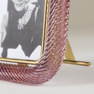  Barovier Toso Amethyst twisted Murano Firenze photoframe in the style of Barovier e Toso