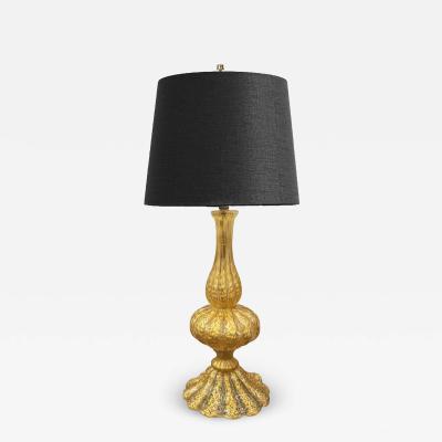  Barovier Toso B T Hand Blown Murano Glass Table Lamp with Avventurina
