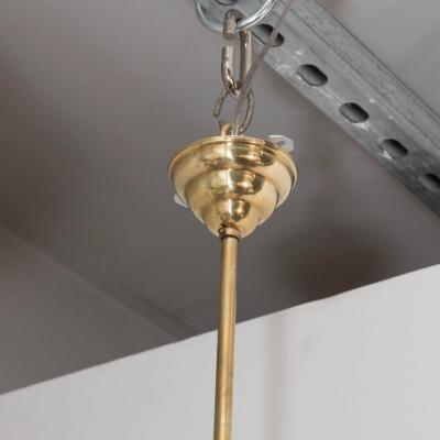 Barovier Toso Barovier Toso Bullicante Murano Glass and Brass Pendant Chandelier