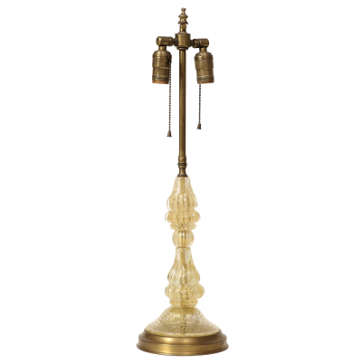  Barovier Toso Barovier Toso Hand Blown Murano Glass Table Lamp with Avventurina