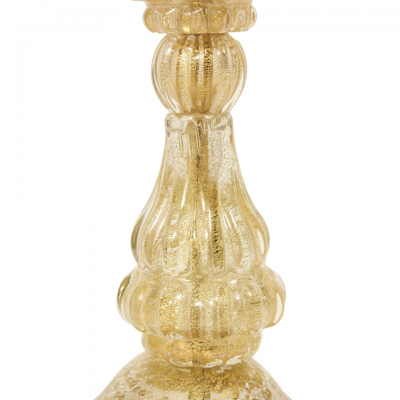  Barovier Toso Barovier Toso Hand Blown Murano Glass Table Lamp with Avventurina