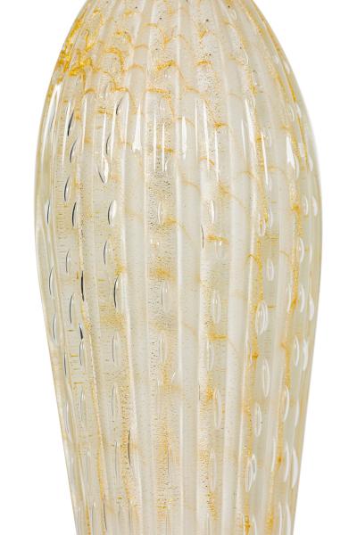  Barovier Toso Barovier Toso Italian Mid Century Bubbled White Glass Table Lamp