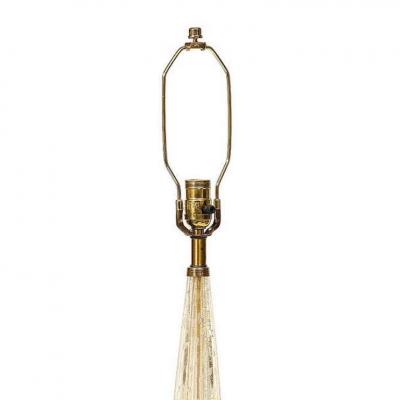  Barovier Toso Barovier Toso Murano Bullicante Glass Table Lamp with Avventurina 1950s