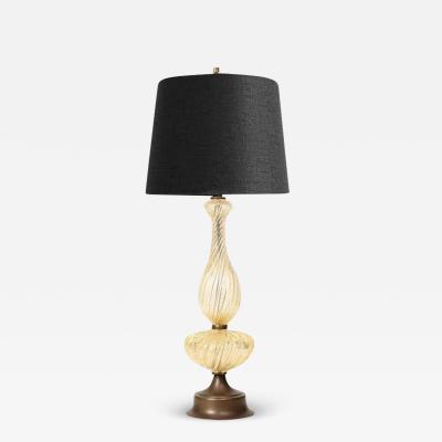  Barovier Toso Barovier Toso Murano Glass Table Lamp with Avventurina 1960s