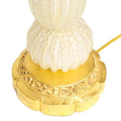  Barovier Toso Barovier Toso Murano Sommerso Glass Table Lamp with Avventurina 1960s