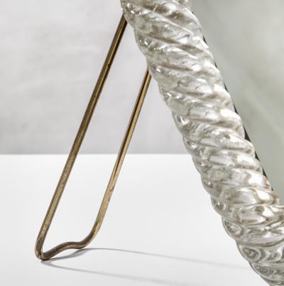 Barovier Toso Barovier Toso Table Mirror with frame in Murano Glass Torchon