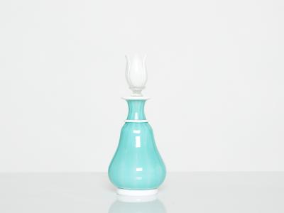  Barovier Toso Barovier Toso opal turquoise glass bottle flacone with stopper 1950