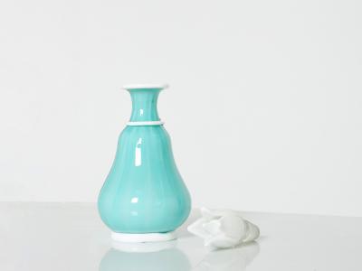  Barovier Toso Barovier Toso opal turquoise glass bottle flacone with stopper 1950