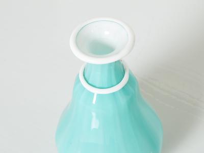  Barovier Toso Barovier Toso opal turquoise glass bottle flacone with stopper 1950
