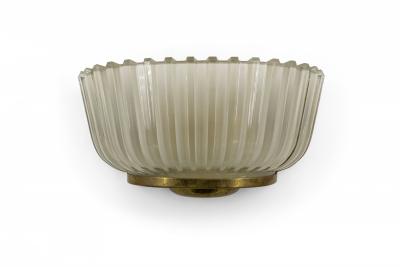  Barovier Toso Barovier et Toso Italian Mid Century Frosted Glass Wall Sconces