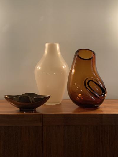  Barovier Toso Big vase in glass and gold leaf by Barovier Toso Italy 1980s