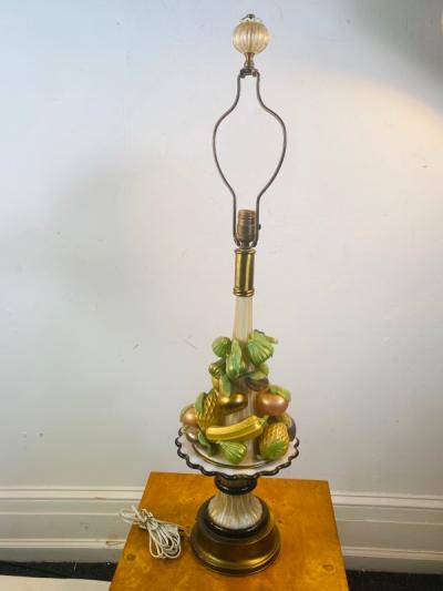 Barovier Toso EXCEPTIONAL FRUIT IN PEDESTAL MURANO GLASS LAMP