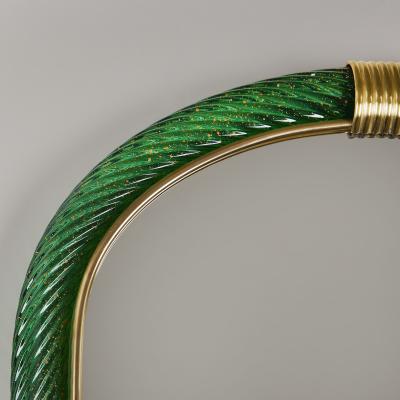  Barovier Toso Emerald green portrait Murano twisted rope Firenze mirror