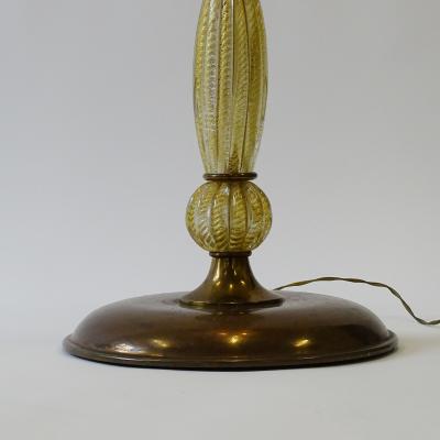  Barovier Toso Ercole Barovier Cordonato Oro Murano Glass Floor Lamp Italy 1940s