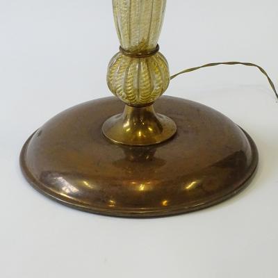  Barovier Toso Ercole Barovier Cordonato Oro Murano Glass Floor Lamp Italy 1940s